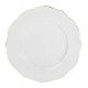 Prato 21cm para Sobremesa Royal Classic em New Bone China com Filado Ouro